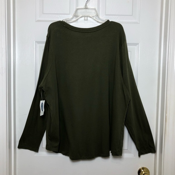 Old Navy Cotton Long Sleeve Green Pine Women’s Shirt Size 2X - Picture 4 of 15